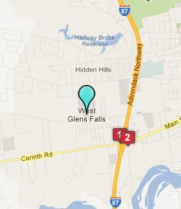 Map of West Glens Falls, NY hotels