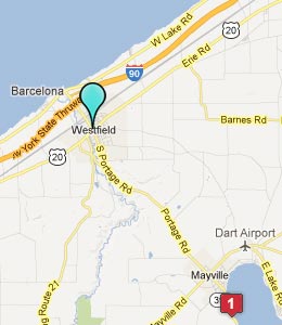 Map of Westfield, NY hotels