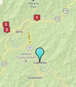 Map of Cullowhee, NC hotels