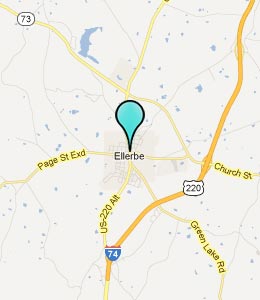 Map of Ellerbe, NC hotels