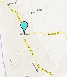 Map of Half Moon, NC hotels