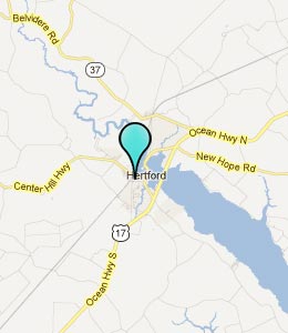 Map of Hertford, NC hotels