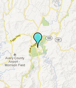 Map of Linville Falls, NC hotels
