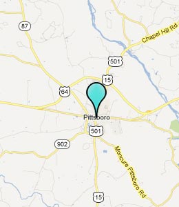 Map of Pittsboro, NC hotels