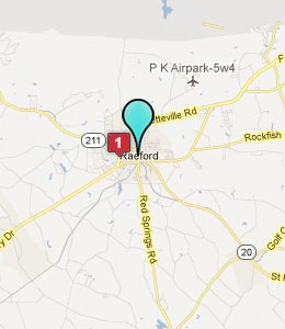 Map of Raeford, NC hotels