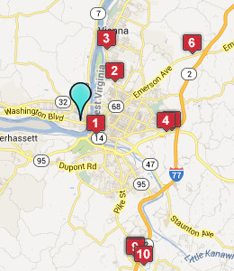 Map of Belpre, OH hotels