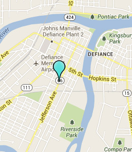 Map of Defiance, OH hotels