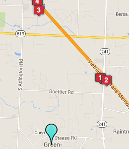 Map of Green, OH hotels
