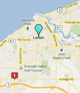 Map of Lorain, OH hotels