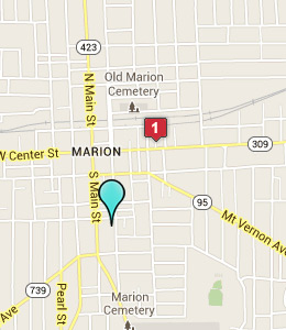 Map of Marion, OH hotels