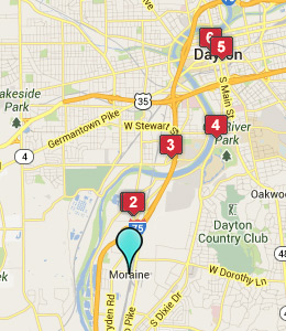 Map of Moraine, IN hotels