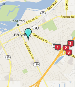 Map of Perrysburg, IN hotels