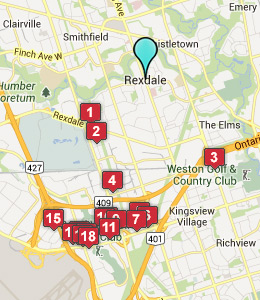rexdale hotels ontario map motels near