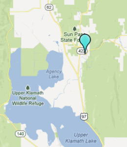 Map of Chiloquin, OR hotels