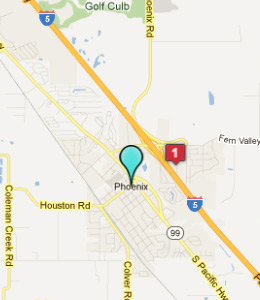 Map of Phoenix, OR hotels