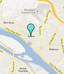 Map of Avalon, PA hotels