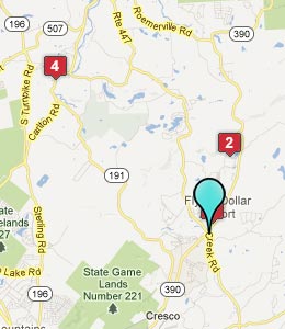 Map of Canadensis, PA hotels