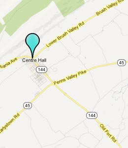Map of Centre Hall, PA hotels