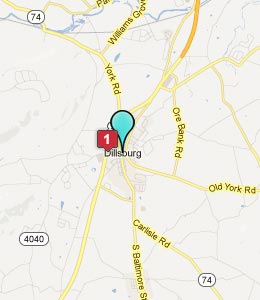Map of Dillsburg, PA hotels