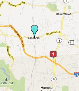 Map of Gibsonia, PA hotels