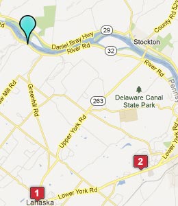Map of Lumberville, PA hotels