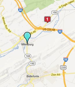 Map of Milesburg, PA hotels