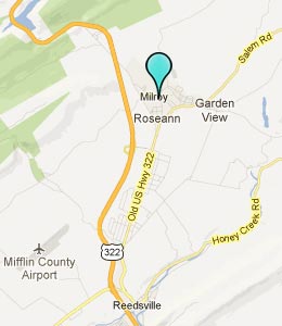 Map of Milroy, PA hotels