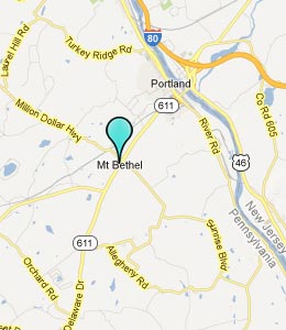 Map of Mt Bethel, PA hotels
