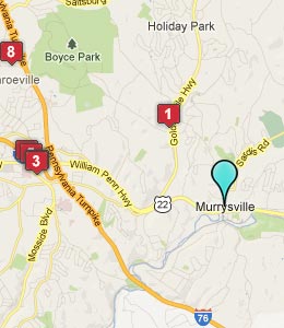 Map of Murrysville, PA hotels