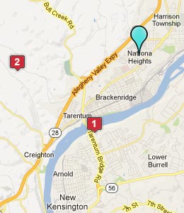 Map of Natrona Heights, PA hotels