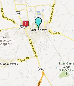 Map of Quakertown, PA hotels