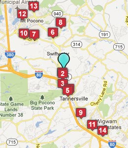 Map of Scotrun, PA hotels