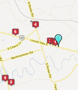 Map of Soudersburg, PA hotels
