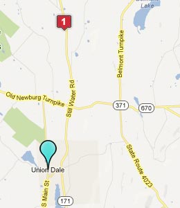 Map of Union Dale, PA hotels