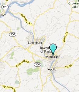 Map of Vandergrift, PA hotels