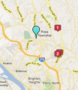 Map of West View, PA hotels