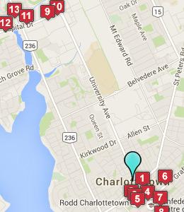 Map of Charlottetown, PE hotels