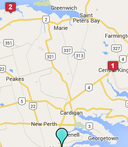 Map of Montague, PE hotels