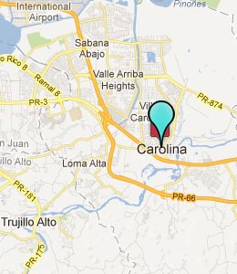 Map of Carolina hotels