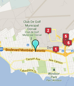 Map of Dorval, QC hotels
