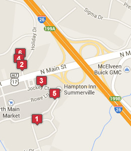 Map of Summerville, IN hotels