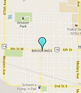 Map of Brookings, SD hotels
