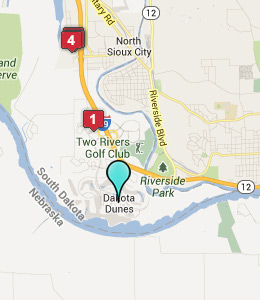 Map of Dakota Dunes, SD hotels