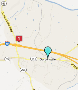 Map of Gordonsville, TN hotels