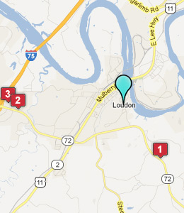 Map of Loudon, TN hotels