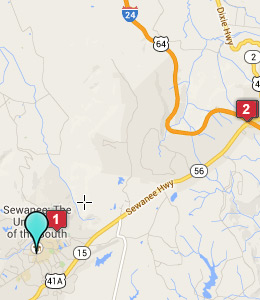 Map of Sewanee, TN hotels