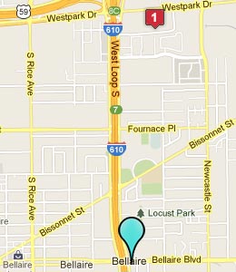 Map of Bellaire, TX hotels