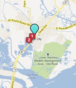 Map of Bridge City, TX hotels