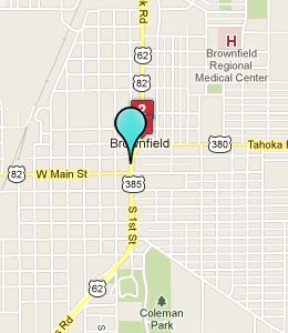 Map of Brownfield, TX hotels