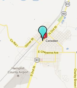 Map of Canadian, TX hotels